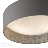 English Heritage Birch 2 Light Flush Taupe and Multi Coloured